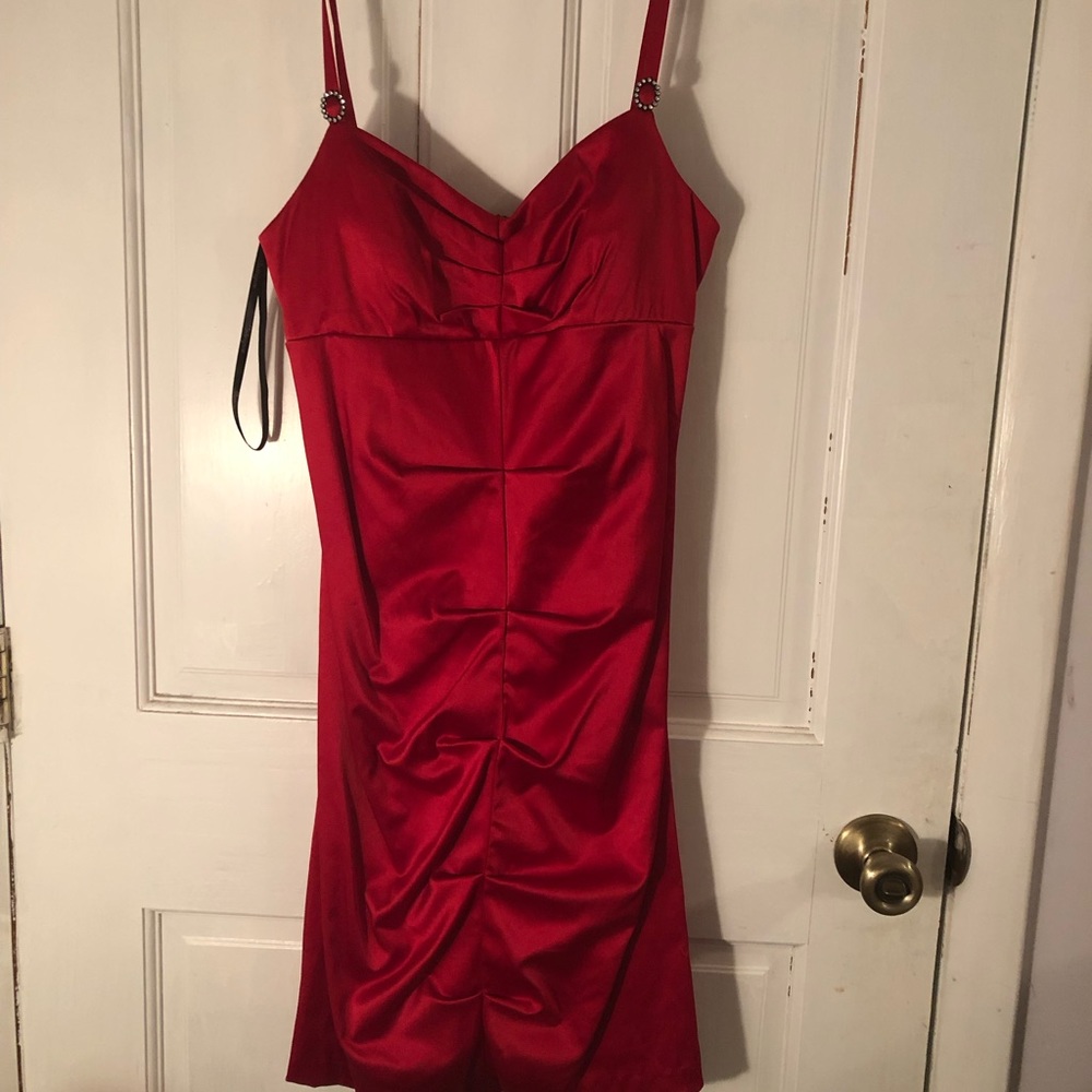 Mini red dress